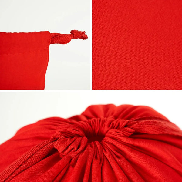 New Year Red Cotton Pouch – Drawstring Gift Bag, Custom Printed - Pamusan.com
