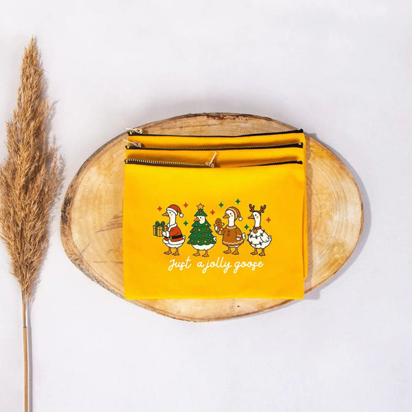 New Year Yellow Clutch Bag 8" × 6" (20 × 15 cm) – New Year Printed Design for Gifting - Pamusan.com