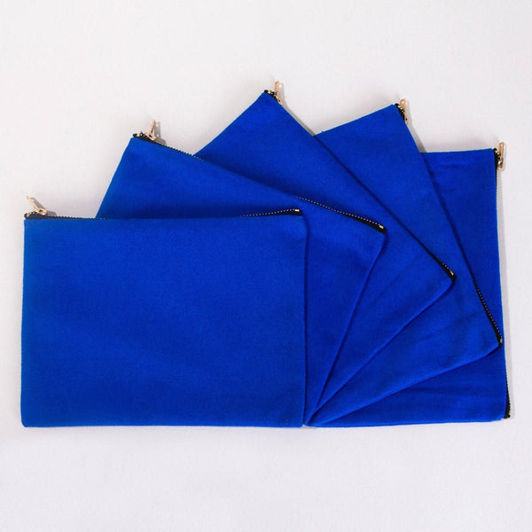 New Year's Eve Party Favors – Makeup Bags Bulk, 9 Happy New Year 2027 Designs, Zipper Clutch 8.3" × 6" (21 × 15 cm) – Cotton Gabardine - Pamusan.com
