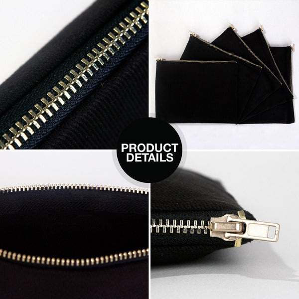 New Year's Eve Party Favors – Makeup Bags Bulk, 9 Happy New Year 2027 Designs, Zipper Clutch 8.3" × 6" (21 × 15 cm) – Cotton Gabardine - Pamusan.com