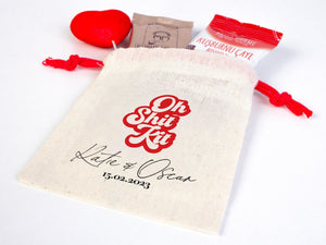 Oh Shit Kit Hangover Bag, 4"W x 5"H (10 cm x 13 cm) Recover Kit Bags, Custom With Your Name Or Design Bachelorette Party, Survival Kits, Hangover Kits - Pamusan.com