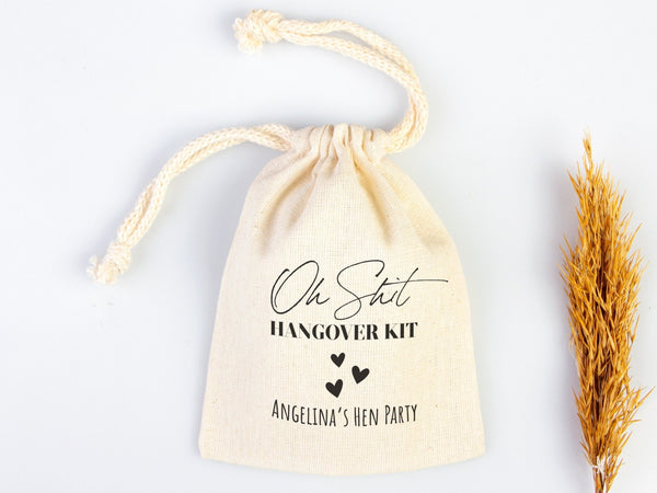 Oh Shit Kit hangover kit bags With Your name, Bachelorette Party, Survival Kits, Hangover Kits, Organic Pouches, Custom Bags - Pamusan.com