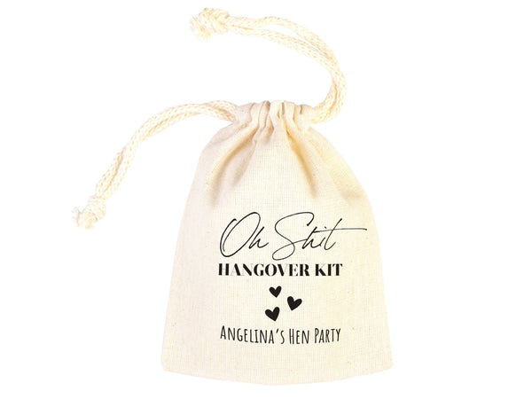 Oh Shit Kit hangover kit bags With Your name, Bachelorette Party, Survival Kits, Hangover Kits, Organic Pouches, Custom Bags - Pamusan.com