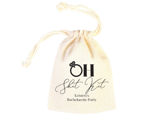 Oh Shit Kit Hangover Bags | Custom Survival Pouches for Bachelorette & Wedding — custom print | Pamusan