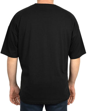 Oversized Bicycle Collar Non - printing T-Shirt Black - Pamusan.com