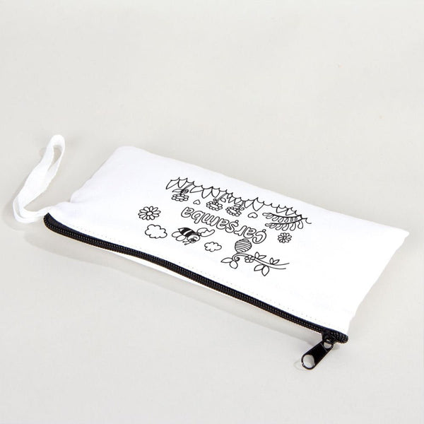 Paintable Pencil Case with Wednesday Design – 8" × 4" - 6 oz - Pamusan.com