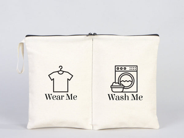 Pamusan Wear and Wash Travel Bag - Personal Travel Bag - Lingerie Laundry Bag - Clean and dirty bags - Storage and Organization Cotton Bags - Pamusan.com