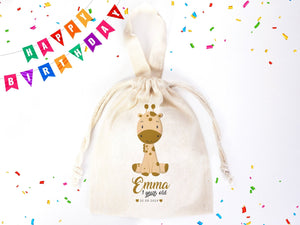 Party Bags For First Birthday, 6"W x 8"H Happy Birthday Custom Name Bags - Pamusan.com