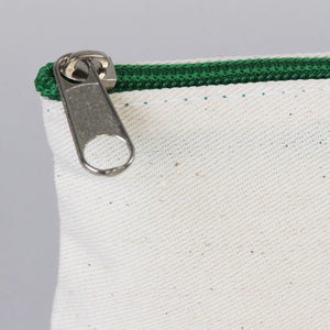 Pencil Case Happy New Year 8" × 4" (21 × 10 cm) – Festive Holiday Design with Green Zipper - Pamusan.com