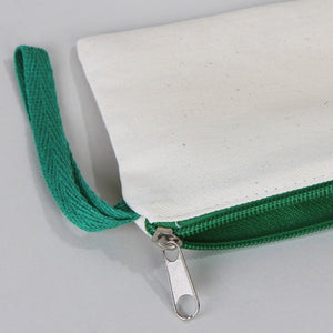 Pencil Case Happy New Year 8" × 4" (21 × 10 cm) – Festive Holiday Design with Green Zipper - Pamusan.com