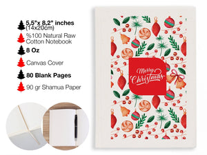 Personalised Christmas Notebooks 6" × 8" (15 × 20 cm) , Ho Ho Ho, Christmas Gift Notebooks — print detail | Pamusan
