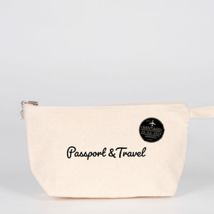 Custom Canvas Zip Pouch 25 x 15 x 5 cm – Gusseted Make-up Bag, 320 g/m²