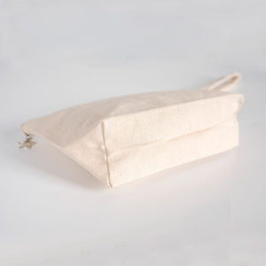 Custom Canvas Zip Pouch 25 x 15 x 5 cm – Gusseted Make-up Bag, 320 g/m²