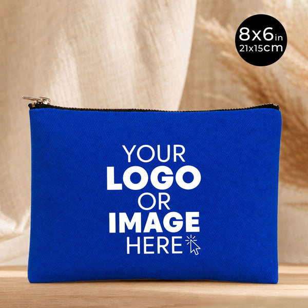 Personalized Cosmetic Clutch Bag 8"x6" – Bridesmaid Gift Makeup Pouch with Zipper - Pamusan.com
