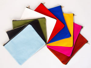 Personalized Cosmetic Clutch Bag 8"x6" – Bridesmaid Gift Makeup Pouch with Zipper - Pamusan.com