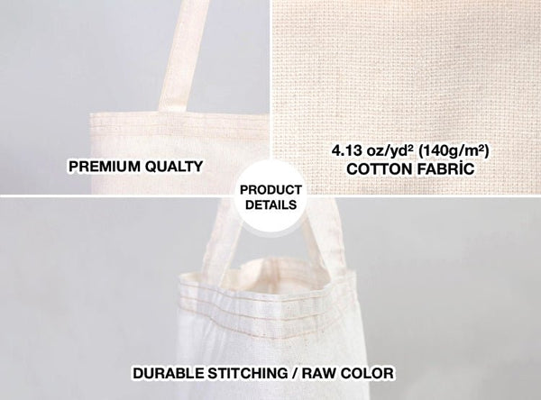 Personalized Cotton Tote Bags - 4.13 Oz – 14"x16" Custom Printed Reusable Totes - Pamusan.com