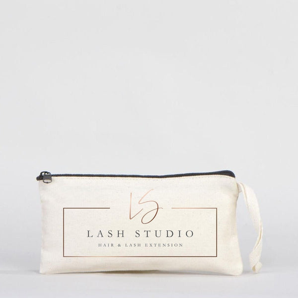 Personalized Fabric Pencil Case – 8"x4" Cotton Makeup Bag with Zipper - Pamusan.com