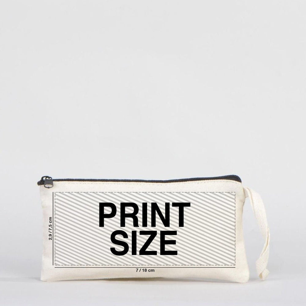 Personalized Fabric Pencil Case – 8"x4" Cotton Makeup Bag with Zipper - Pamusan.com