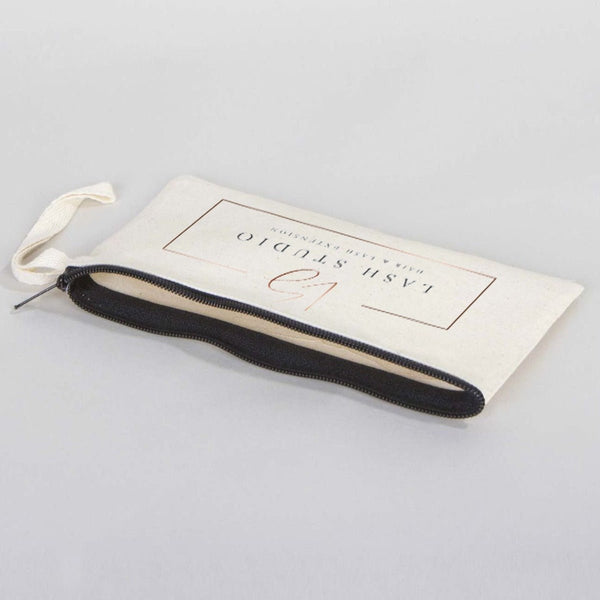 Personalized Fabric Pencil Case – 8"x4" Cotton Makeup Bag with Zipper - Pamusan.com