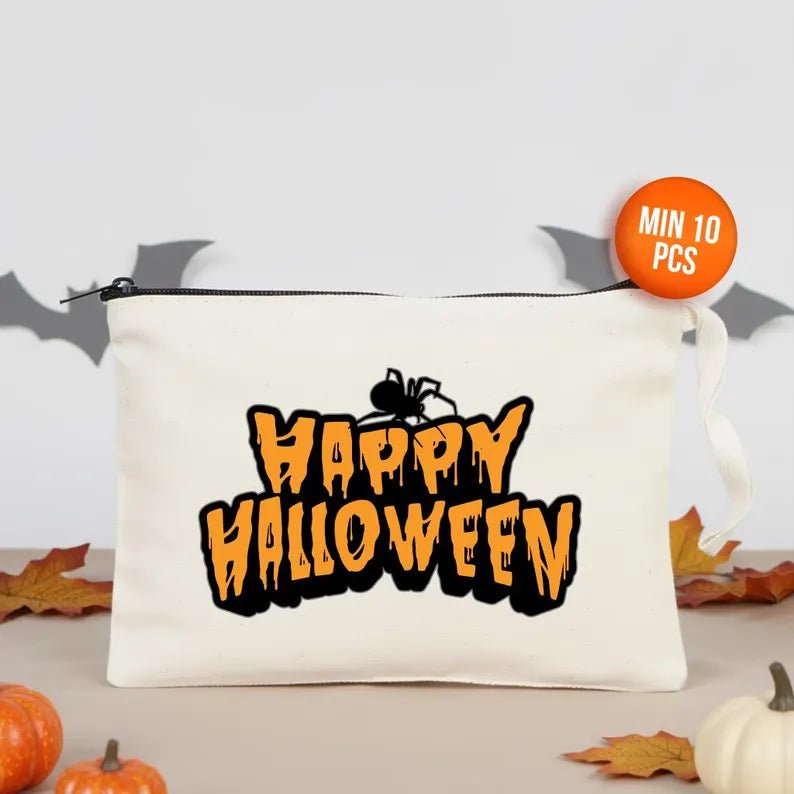 Personalized Halloween Makeup Bag – Custom Zipper Pouch with 12 Spooky Designs - Pamusan.com