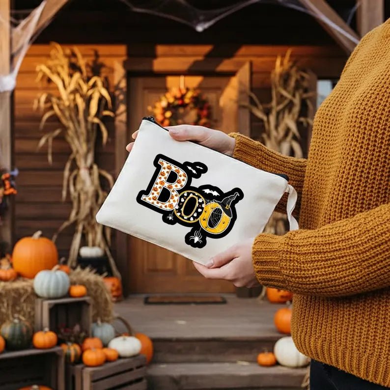 Personalized Halloween Makeup Bag – Custom Zipper Pouch with 12 Spooky Designs - Pamusan.com