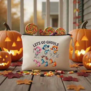 Personalized Halloween Makeup Bag – Custom Zipper Pouch with 12 Spooky Designs - Pamusan.com