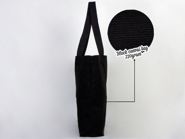 Personalized Halloween Tote Bag – Custom Black Canvas with 12 Unique Designs - Pamusan.com