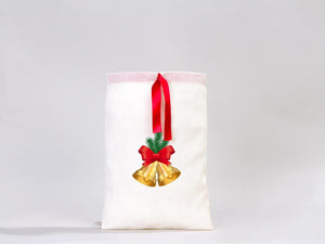 Personalized Logo Printed Cotton Bags – 8 W x 12 H (20 cm " x 30 cm ") Red Double Drawstring Pouch Bags, Custom Party Favor Bags for Bridal Gifts - Pamusan.com