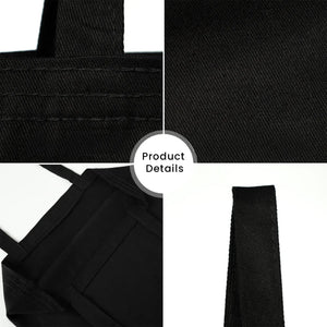 Personalized New Year Tote Bag 14" × 16" (35 × 40 cm) – Black Cotton Bag for Events - Pamusan.com