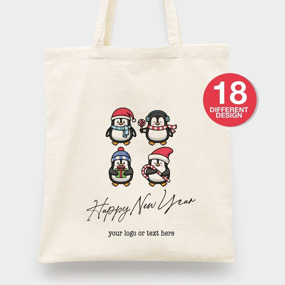 Personalized New Year Tote Bag - Custom Logo & Text, Ideal for NYE Celebrations - New Year Party Tote Bags - Customizable Holiday Tote Bag - Pamusan.com
