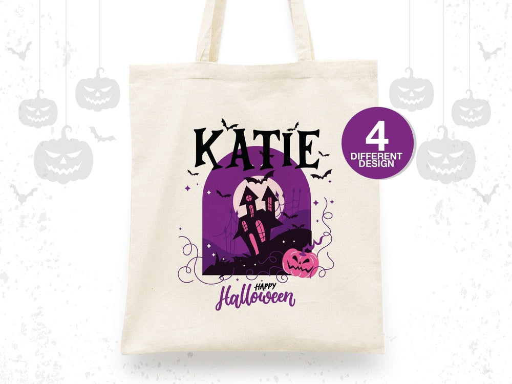 Personalized Trick or Treat Bag – Custom Halloween Candy Bags with Name for Kids - Pamusan.com