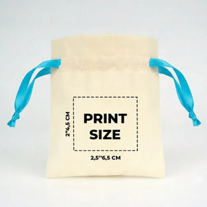 Personalized Velvet Rose Drawstring Pouch – Turquoise Ribbon – 4" × 5" (10 × 13 cm) - Pamusan.com