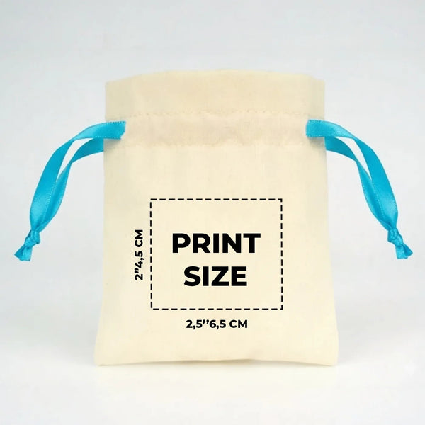 Personalized Velvet Rose Drawstring Pouch – Turquoise Ribbon – 4" × 5" (10 × 13 cm) - Pamusan.com