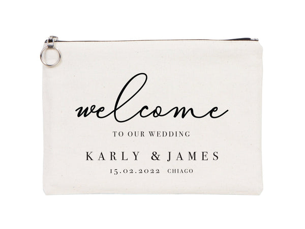 Personalized Wedding Clutch Bag 12"W x 8"H - 27 Different Designs, Cotton, - Pamusan.com