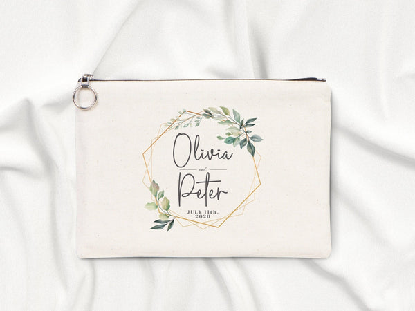 Personalized Wedding Clutch Bag 12"W x 8"H - 27 Different Designs, Cotton, - Pamusan.com