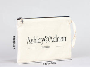 Personalized Wedding Clutch Bag – Custom Cotton Clutch Gift for Bridesmaids - Pamusan.com