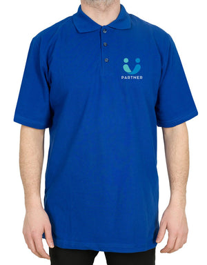 Polo Collar Blue T-Shirt - Digital Print - Pamusan.com