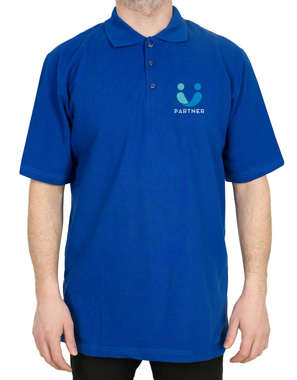 Polo Collar Blue T-Shirt - Digital Print - Pamusan.com