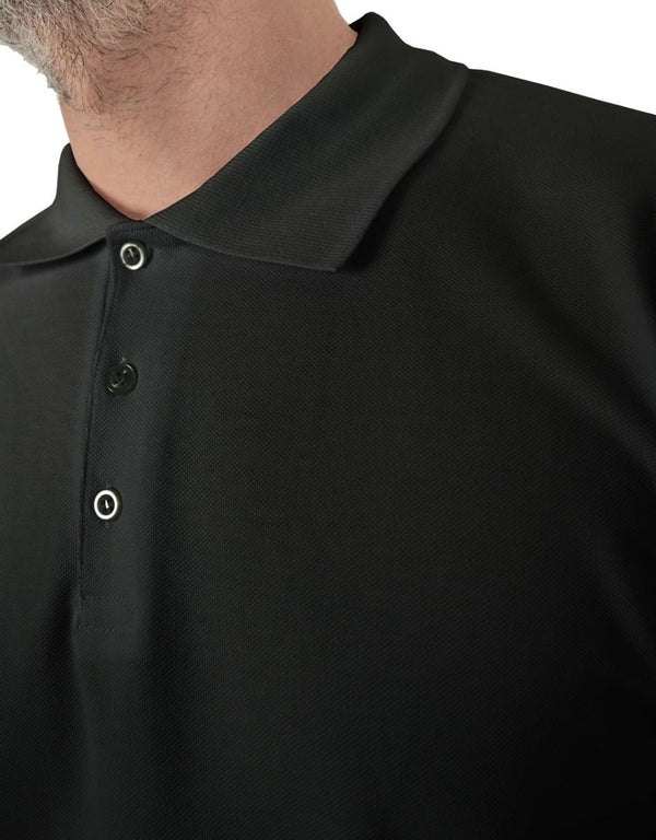 Polo Collar T-Shirt Black - Pamusan.com