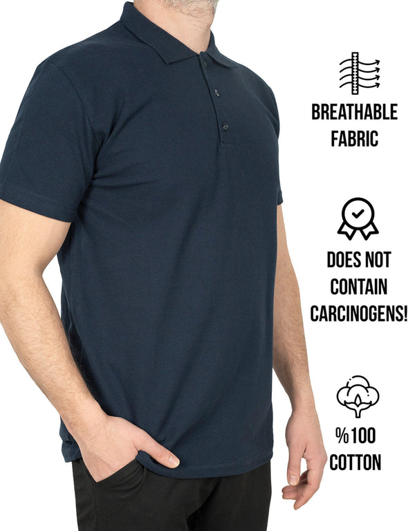 Polo Collar T-Shirt Navy - Pamusan.com