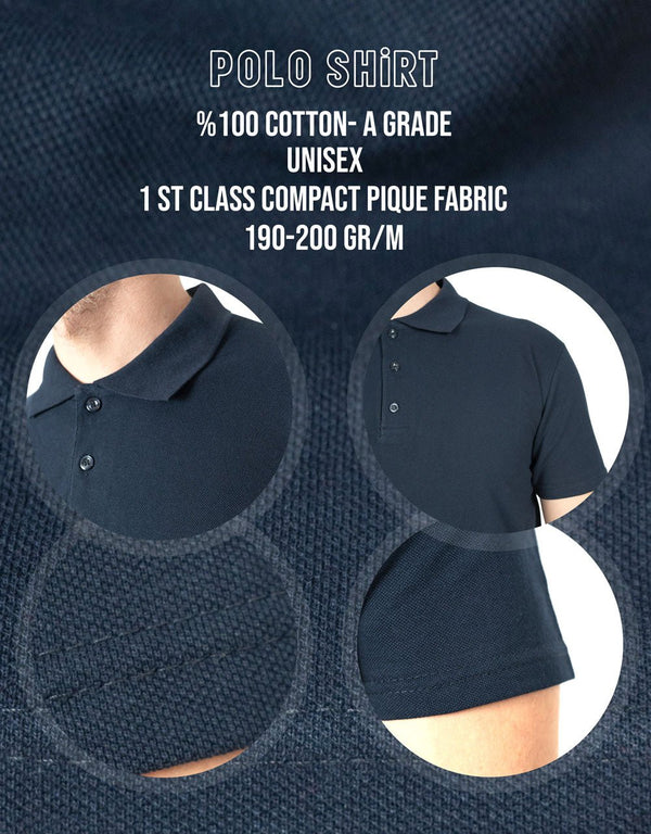 Polo Collar T-Shirt Navy - Pamusan.com