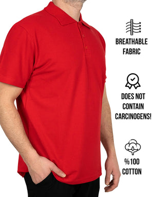 Polo Collar T-Shirt Red - Pamusan.com