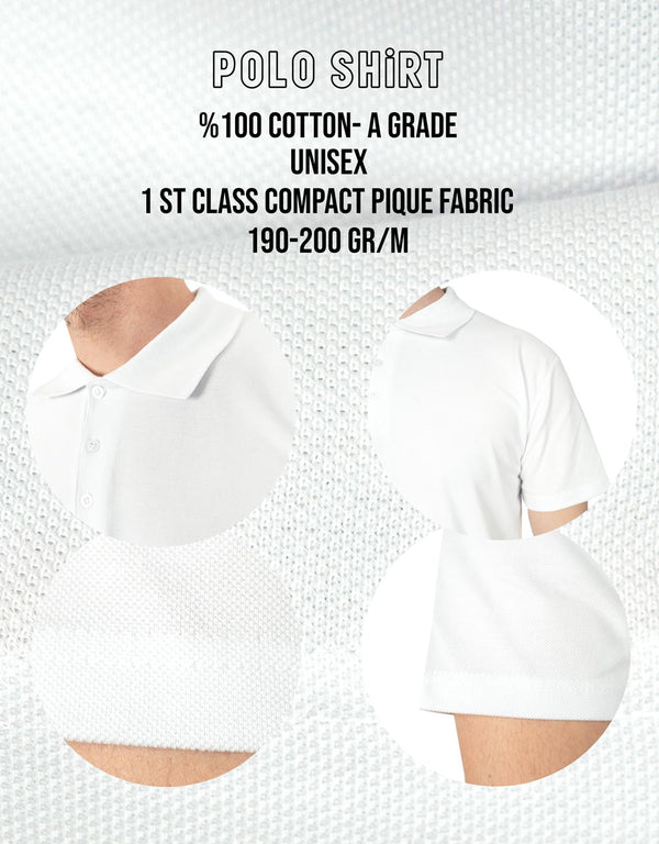 Polo Collar T-Shirt White - Pamusan.com