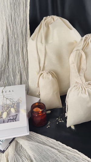Cotton Drawstring Pouch 25 x 36 cm | Natural Favour & Gift Bag