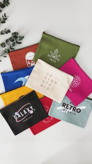 Personalized Makeup Clutch Bag – Bridesmaid Gift – Custom 8"x6" Clutch Bags