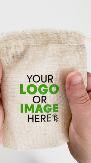 Fabric Pouch  4" W x 5" H (10 cm x 13 cm)  -  (Customize)