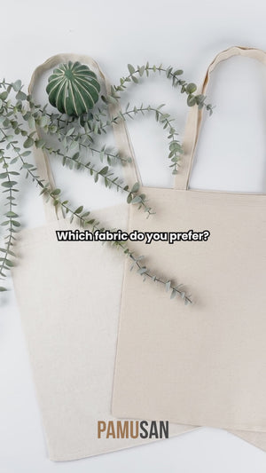 Custom Cotton Shoulder Tote Bag – 14" × 12" (35 × 30 cm) – Natural