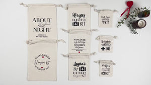 Bride & Groom Recovery Kit Bags – Custom with Name or Design, Perfect for Bachelorette or Wedding Survival Kits