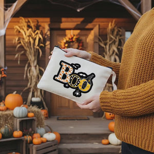 halloween natural cotton zipper pouch video