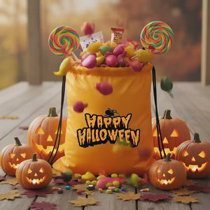  Yellow Halloween Drawstring Backpack  Video